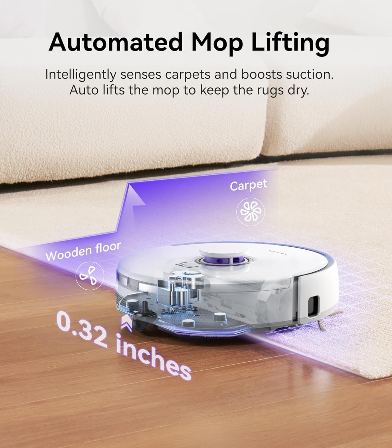 NARWAL Freo X Plus Robot Vacuum and Mop, 7-Week Dust Storage, Zero Tangles, 7800Pa Suction, Mopping, Tri-Laser Obstacle Avoidance, LiDAR Navigation, Multi-Floor Mapping, Works with Alexa, App Control 6 NARWAL Freo X Plus Robot Vacuum and Mop, 7-Week Dust Storage, Zero Tangles, 7800Pa Suction, Mopping, Tri-Laser Obstacle Avoidance, LiDAR Navigation, Multi-Floor Mapping, Works with Alexa, App Control - Image 6