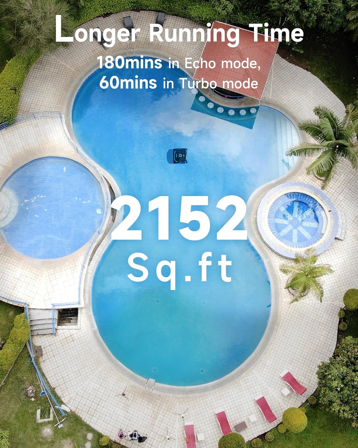 WYBOT C2 Robotic Pool Cleaner, Cordless Pool Vacuum for Inground Pools up to 2152 Sq.ft, Dual Filtration, Powerful Suction, Wall Climbing & Waterline Cleaning, Lasts 180Mins in Echo Mode 6 WYBOT C2 Robotic Pool Cleaner, Cordless Pool Vacuum for Inground Pools up to 2152 Sq.ft, Dual Filtration, Powerful Suction, Wall Climbing & Waterline Cleaning, Lasts 180Mins in Echo Mode - Image 6