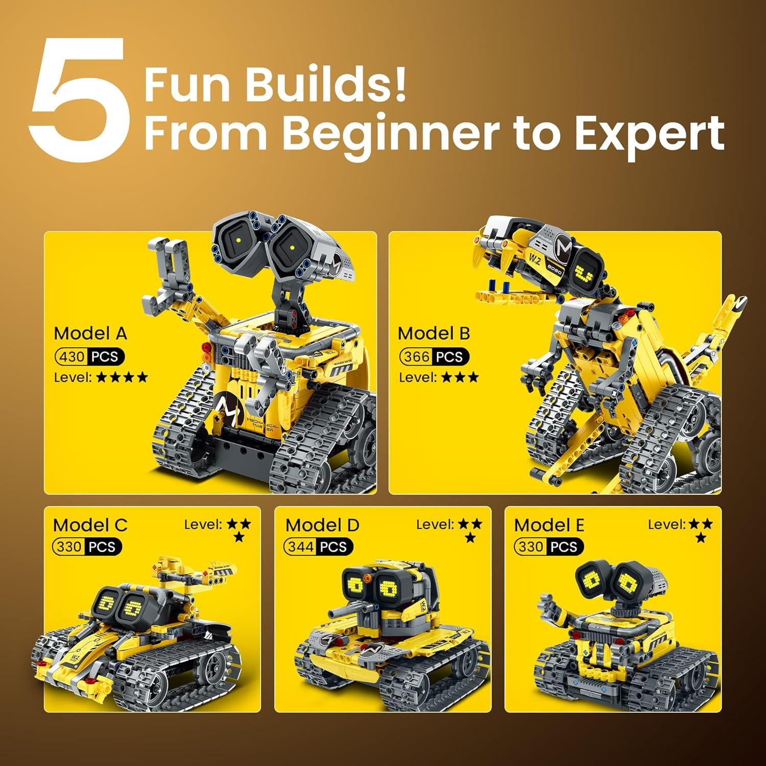 Sillbird Robot Building Kit with Remote Control for Boys Ages 8-14, STEM Coding Robotics Technic Toy Birthday Creative Gifts for Kids, Buildable 5in1 Models with 435 Pieces 6 Sillbird Robot Building Kit with Remote Control for Boys Ages 8-14, STEM Coding Robotics Technic Toy Birthday Creative Gifts for Kids, Buildable 5in1 Models with 435 Pieces - Image 6