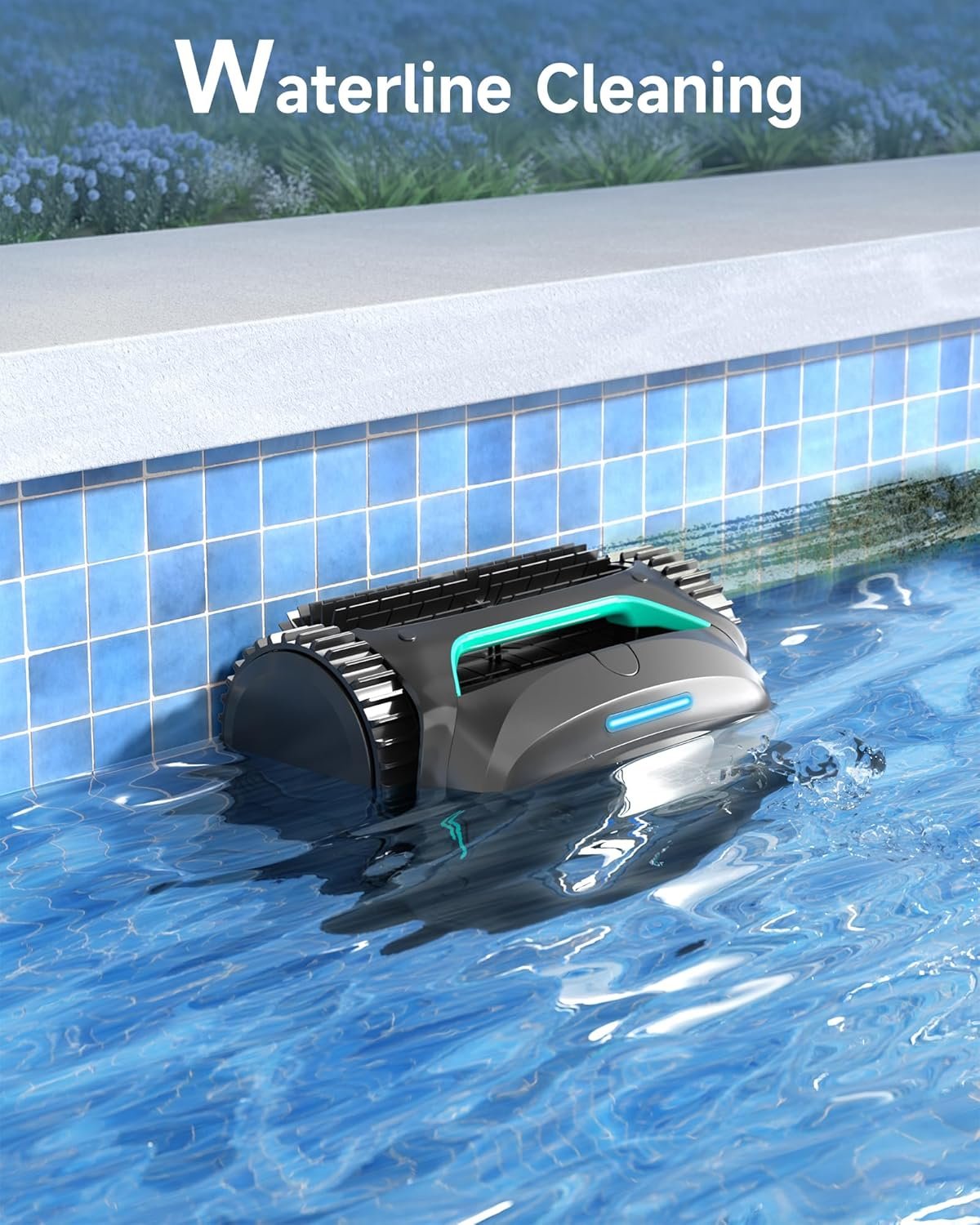 WYBOT C2 Robotic Pool Cleaner, Cordless Pool Vacuum for Inground Pools up to 2152 Sq.ft, Dual Filtration, Powerful Suction, Wall Climbing & Waterline Cleaning, Lasts 180Mins in Echo Mode 9 WYBOT C2 Robotic Pool Cleaner, Cordless Pool Vacuum for Inground Pools up to 2152 Sq.ft, Dual Filtration, Powerful Suction, Wall Climbing & Waterline Cleaning, Lasts 180Mins in Echo Mode - Image 9