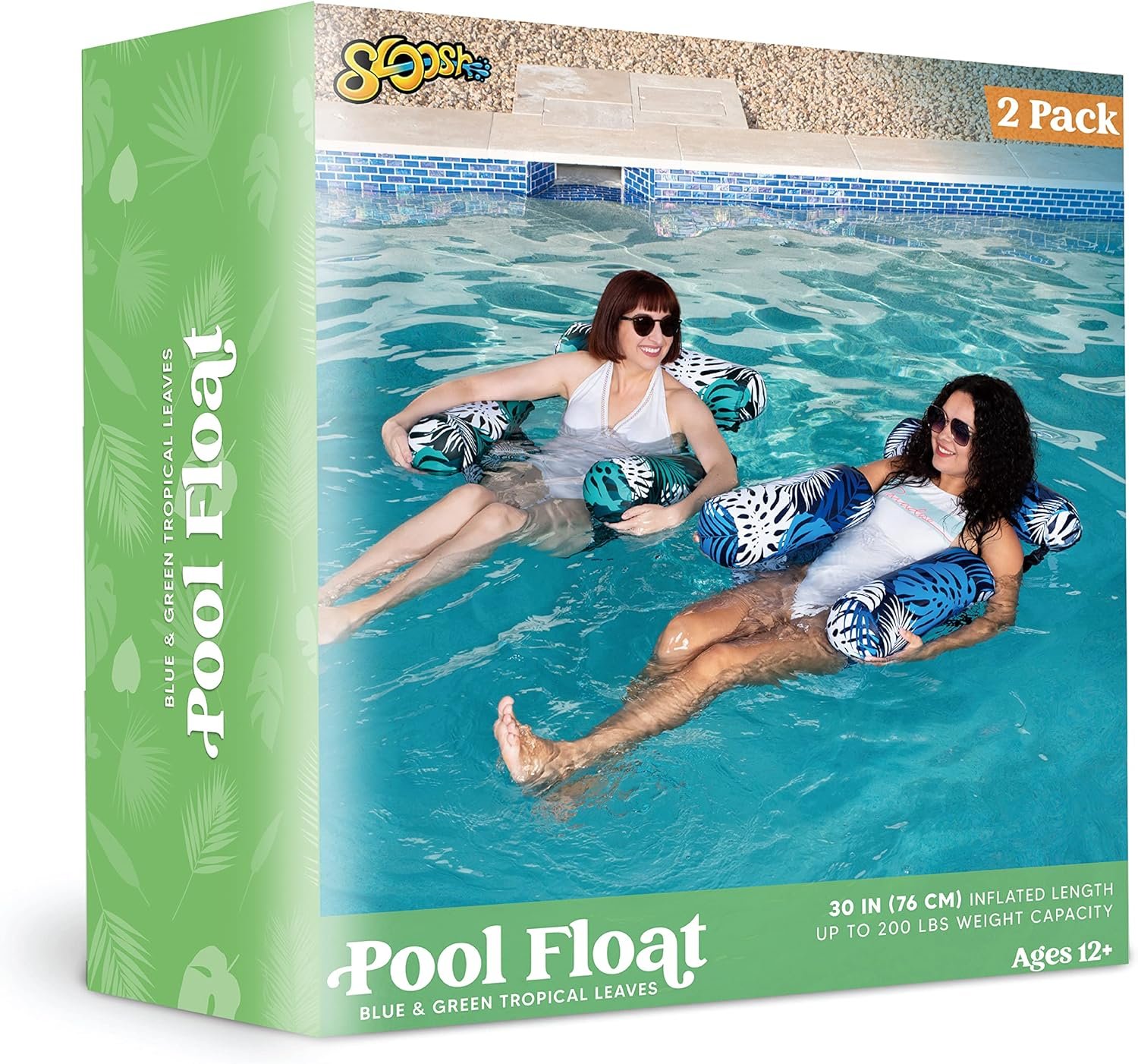SLOOSH Inflatable Pool Floats Adult,2 Packs Floating Lounge Chairs,Blow up Pool Noodles for Adult Heavy Duty,Floating Chair for Party Summer Water Beach Lake Fun 7 SLOOSH Inflatable Pool Floats Adult,2 Packs Floating Lounge Chairs,Blow up Pool Noodles for Adult Heavy Duty,Floating Chair for Party Summer Water Beach Lake Fun - Image 7