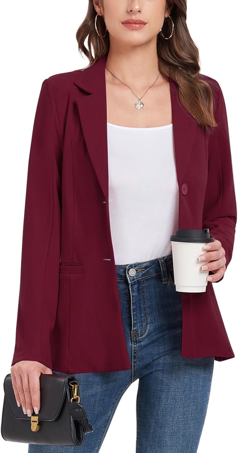MINTLIMIT Womens Casual Blazers Dressy Lapel Collar 2025 Open Front Work Office Long Sleeve Suit Jackets Blazer