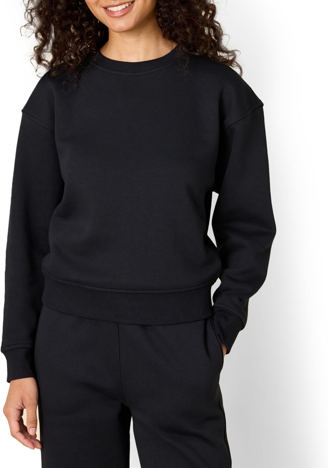 Amazon Essentials x Sofia Grainge Women's Boxy Drop Shoulder Crewneck Sweatshirt