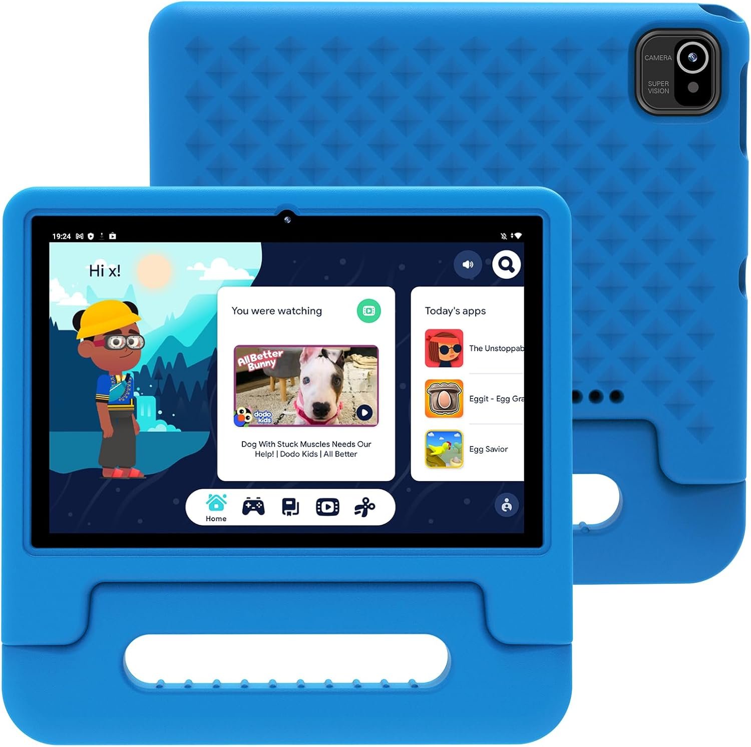 10.1" Kids Tablet with Android 13, 1280x800 IPS HD Display, 32GB Storage, 5000mAh, Dual Camera, Parental Controls, WiFi & Bluetooth, Gift for Kids