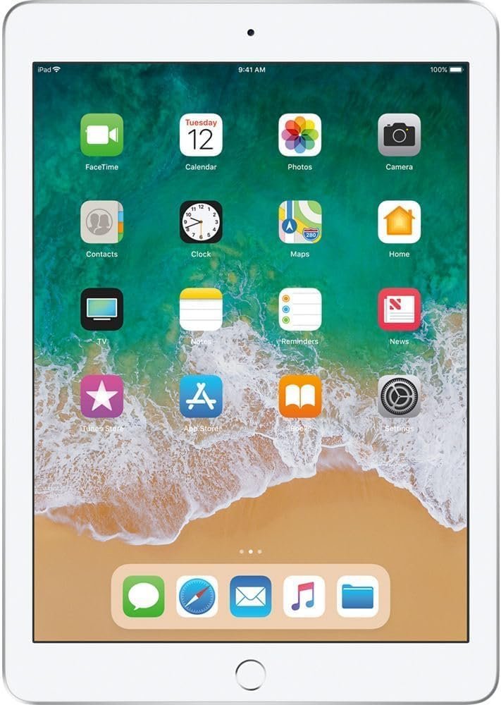 Apple iPad 9.7in 6th Generation WiFi + Cellular (32GB, Silver) (Renewed)