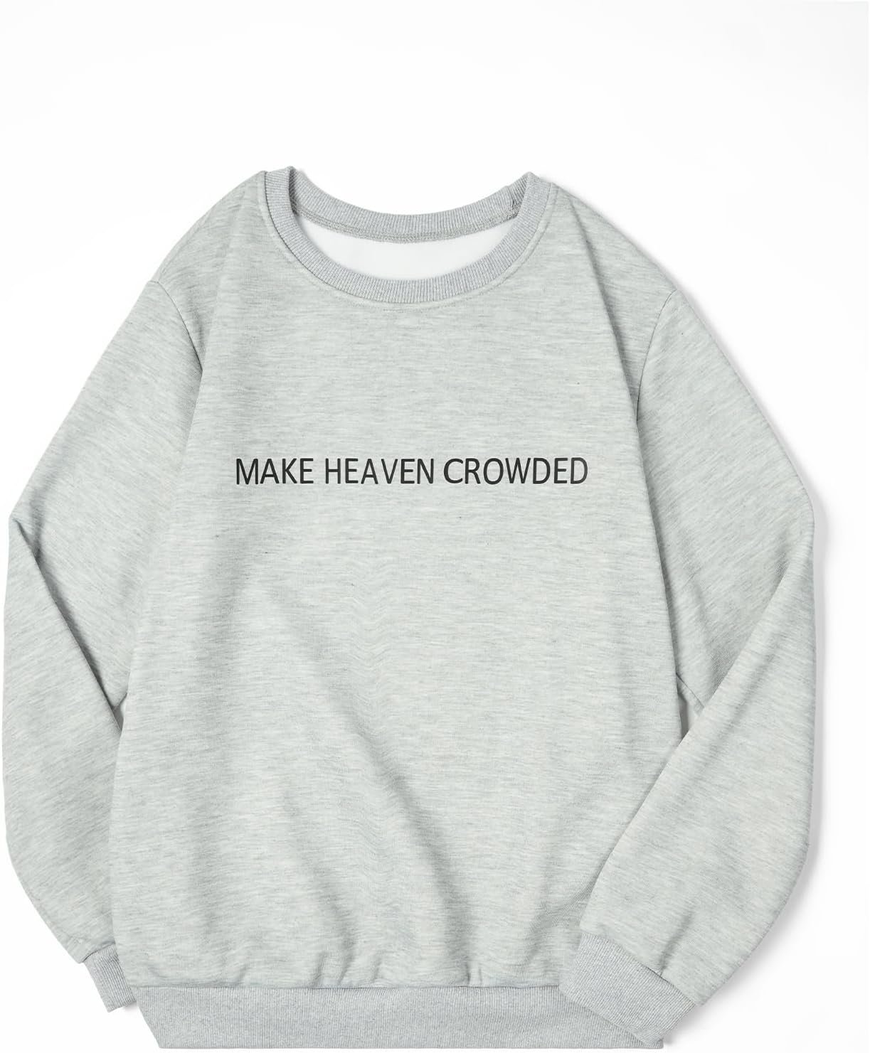 Women's Letter Printed Sweatshirt Casual Long Sleeve Loose Round Neck Pullover Tops