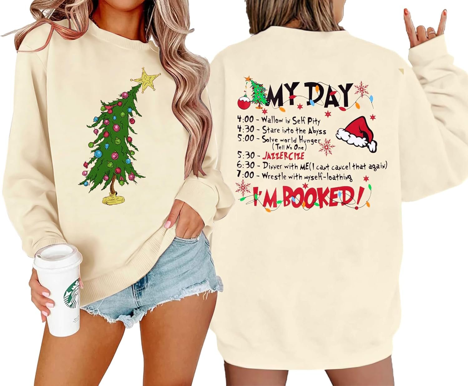 Christmas Sweatshirts for Women Merry and Bright Sweatshirt Long Sleeve Christmas Shirts Xmas Holiday Pullover Tops