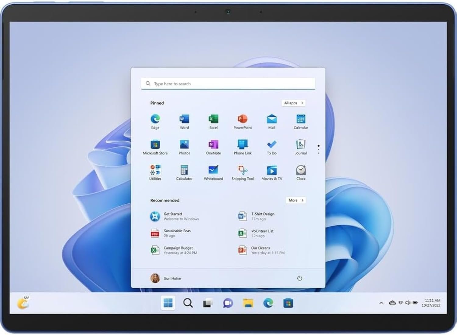 Microsoft Surface Pro 9 Tablet - 13" - Core i7 12th Gen i7-1265U Deca-core (10 Core) - 16 GB RAM - 512 GB SSD - Windows 11 Pro 64-bit - Sapphire